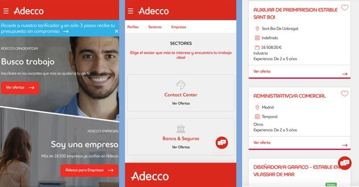 Adecco App, una de las ETT más populares