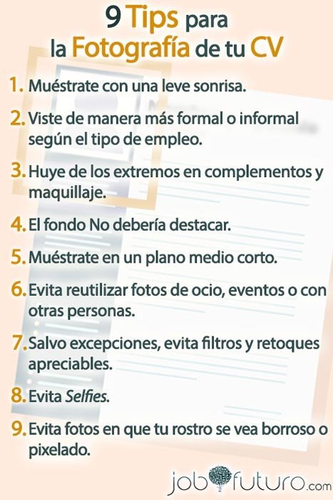 9 Tips para la foto del currículum